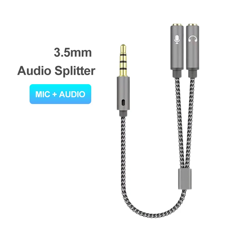 Earphone Splitter Jack - Аудиоразветвитель для гарнитуры 3,5 мм, стерео