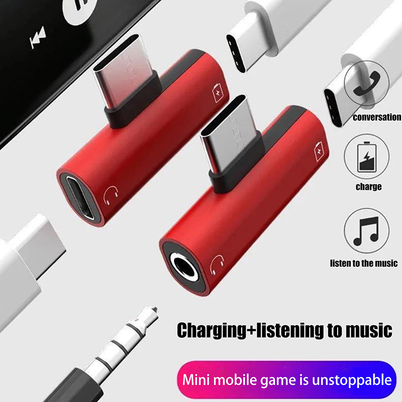 Earphone Splitter Jack - Металлические адаптеры USB Type-C на 3,5