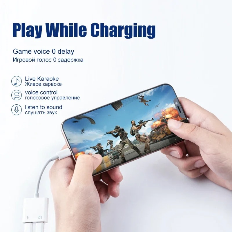 Аудиоадаптер для iPhone 14, 13 – обзор и цена Earphone Splitter Jack